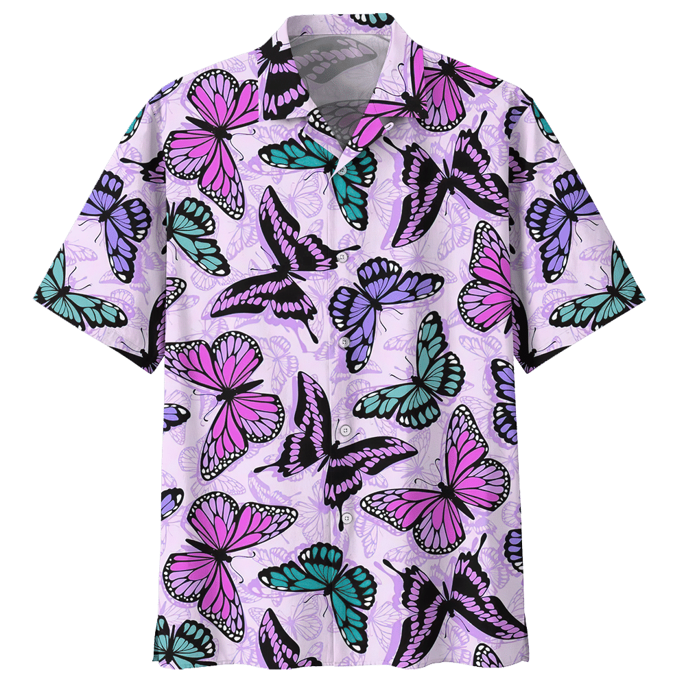 Butterfly Purple Amazing Design Unisex Hawaiian Shirt For Men And Women Dhc17063136
