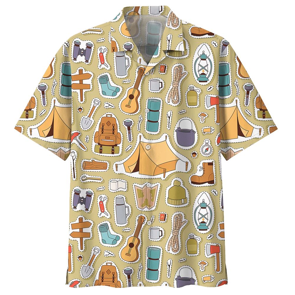 Camping Tan High Quality Unisex Hawaiian Shirt For Men And Women Dhc17062863