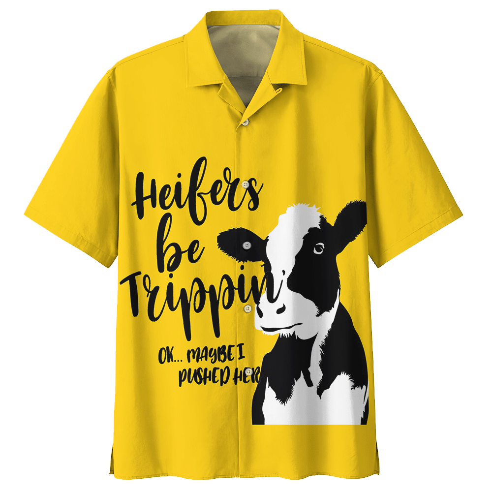 Cow Yellow Amazing Design Unisex Hawaiian Shirt For Men And Women Dhc17062536