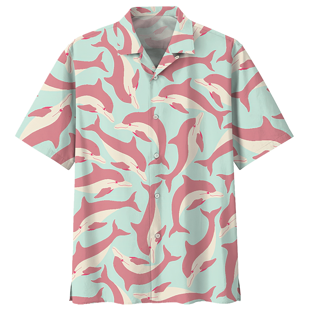 Dolphin  Blue Unique Design Unisex Hawaiian Shirt For Men And Women Dhc17062802