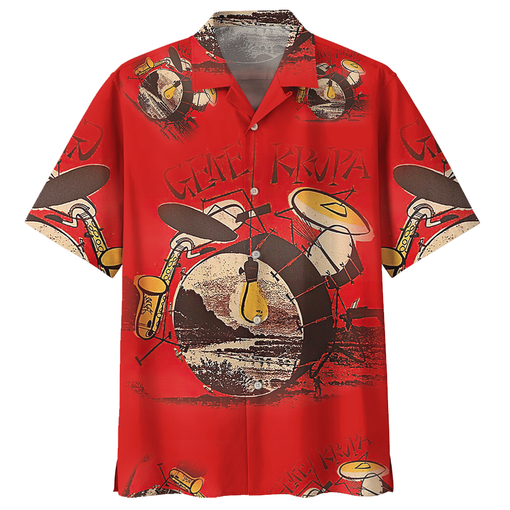 Drum Red High Quality Unisex Hawaiian Shirt For Men And Women Dhc17062432