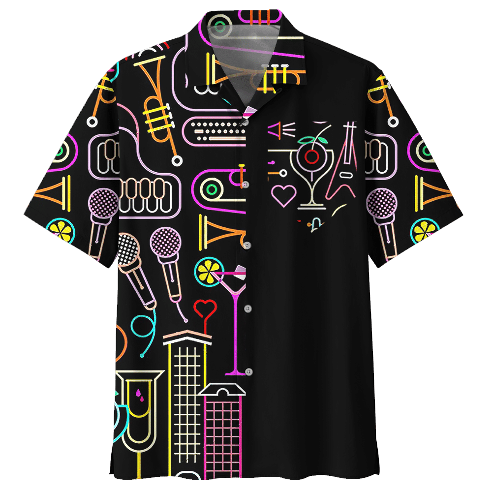 Guitar Black Nice Design Unisex Hawaiian Shirt For Men And Women Dhc17062502
