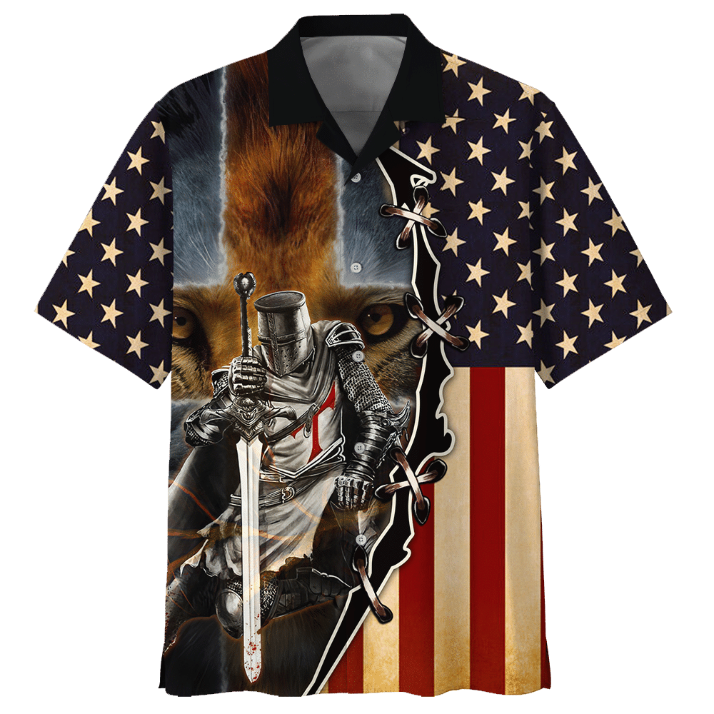 Knight Templar Black Nice Design Unisex Hawaiian Shirt For Men And Women Dhc17062887