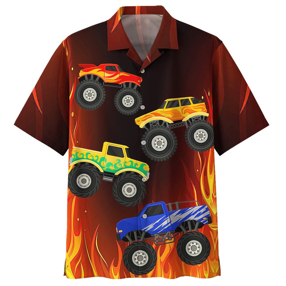 Monster Truck Red High Quality Unisex Hawaiian Shirt For Men And Women Dhc17062707