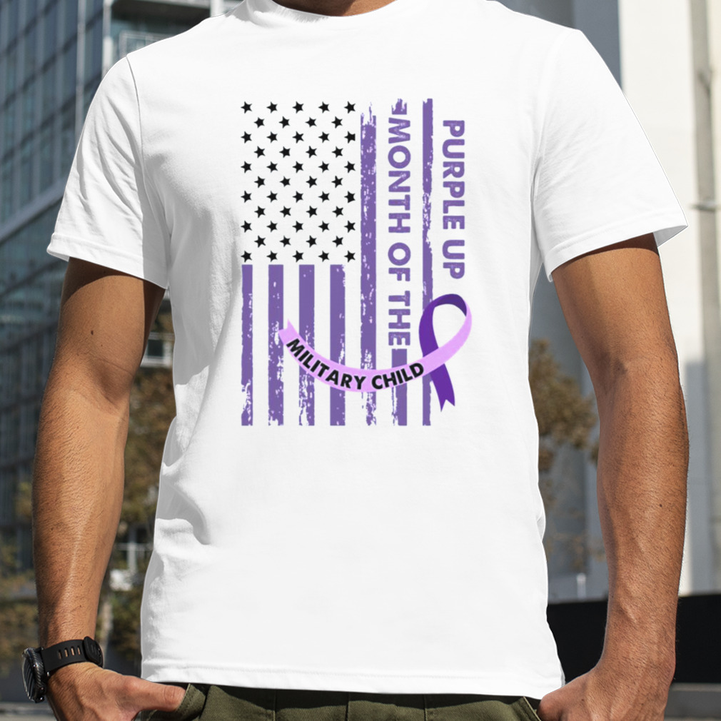 Month Of The Military Child Purple Up Strong Military Kids shirt