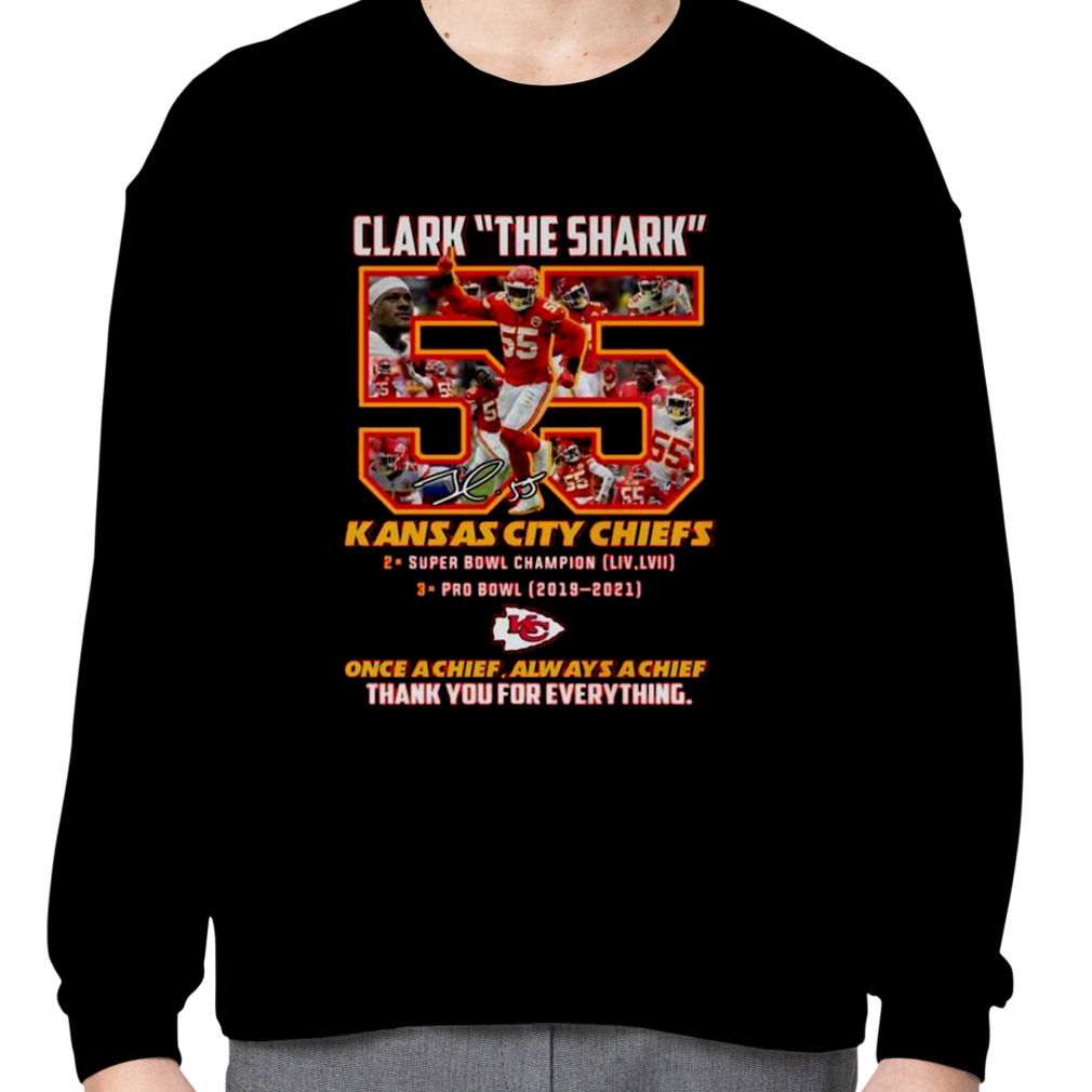 Clark the Shark 55 - Kansas City Chiefs Gratitude and Signatures Tee, Kansas  City Chiefs Gift in 2023