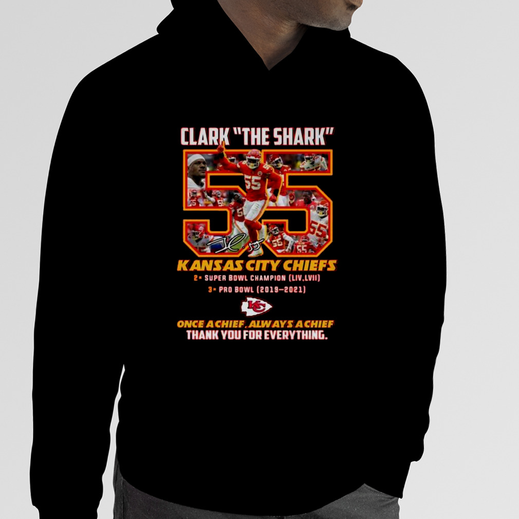 Clark the Shark 55 - Kansas City Chiefs Gratitude and Signatures Tee, Kansas  City Chiefs Gift in 2023