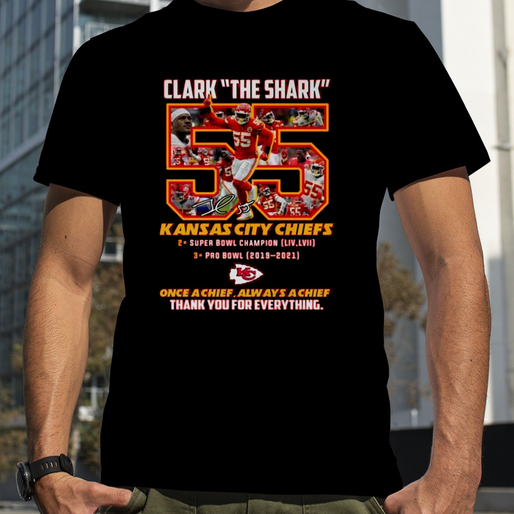 Clark the Shark 55 - Kansas City Chiefs Gratitude and Signatures Tee, Kansas  City Chiefs Gift in 2023