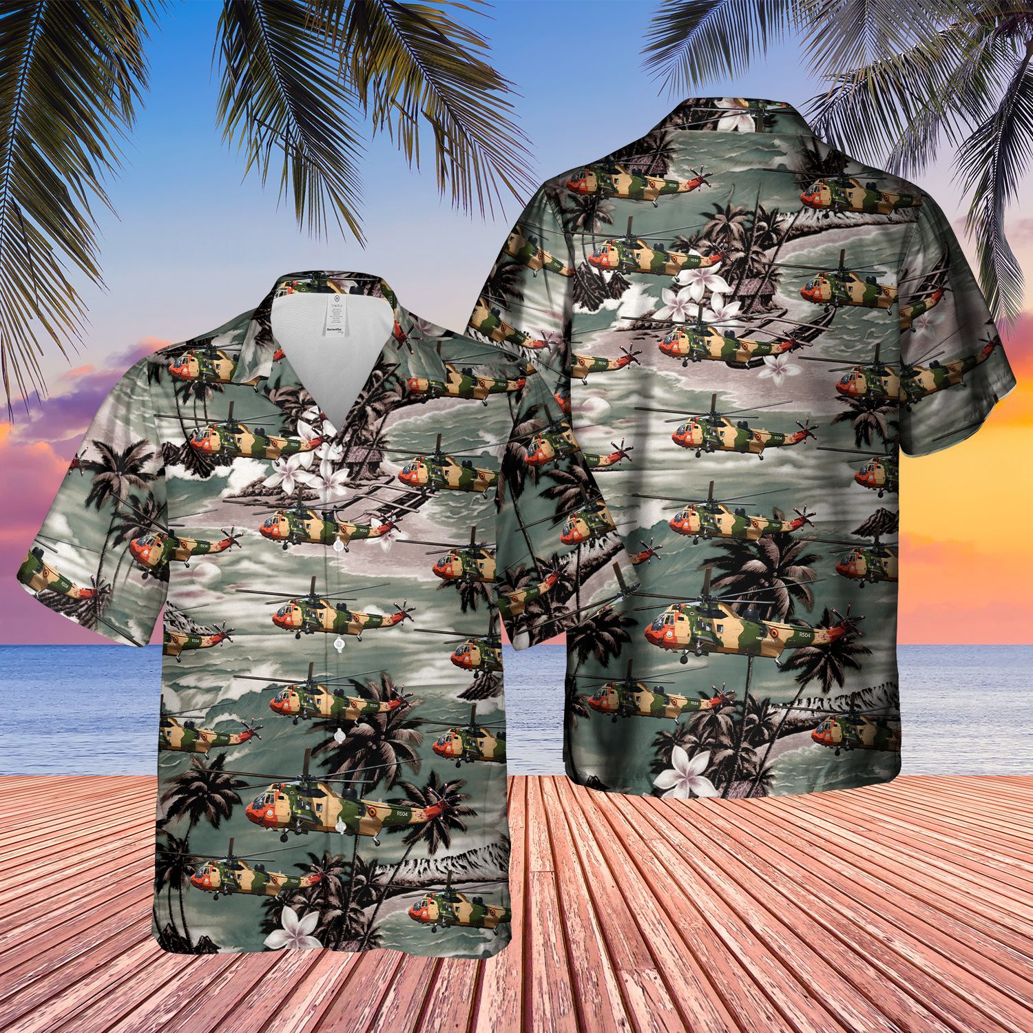 Belgian Air Force Westland Sea King Green Nice Design Unisex Hawaiian Shirt For Men And Women Dhc17063410