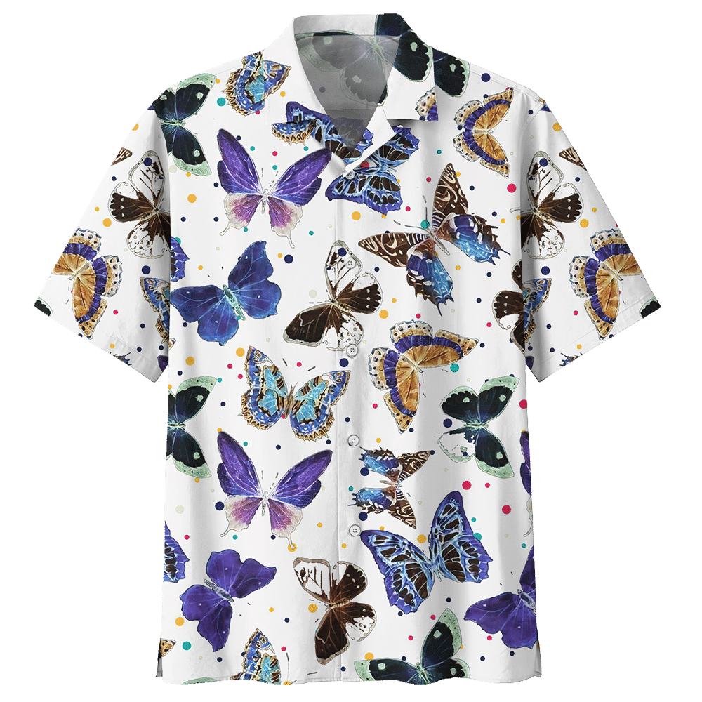 Butterfly White Awesome Design Unisex Hawaiian Shirt For Men And Women Dhc17063139