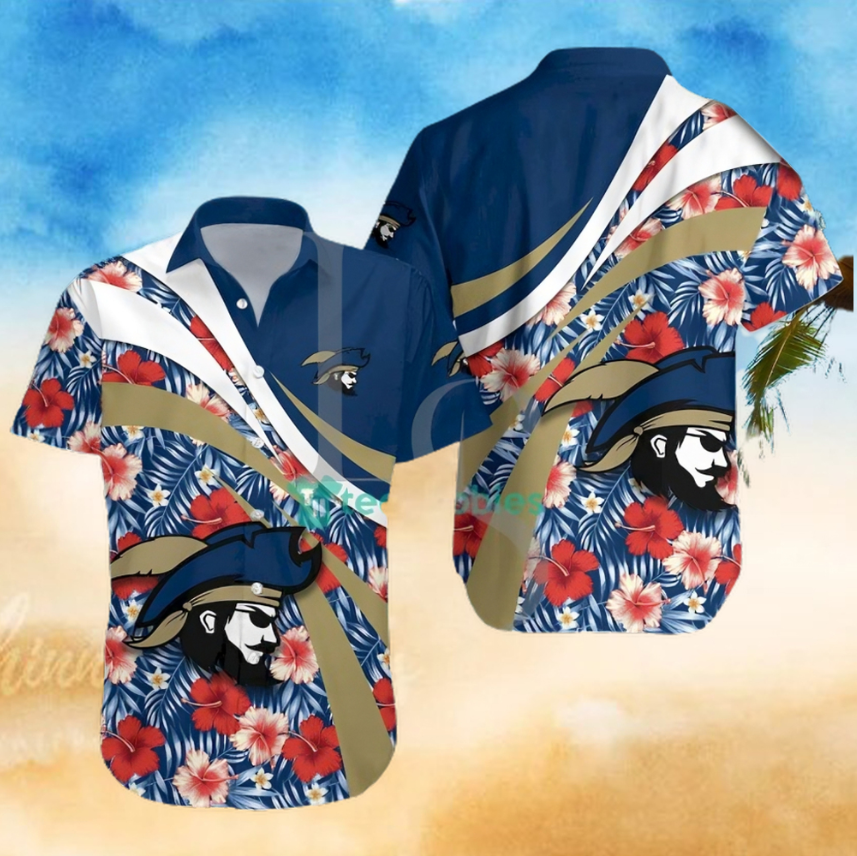 Charleston Southern Buccaneers NCAA Hibiscus Tropical Flower Hawaiian Shirt