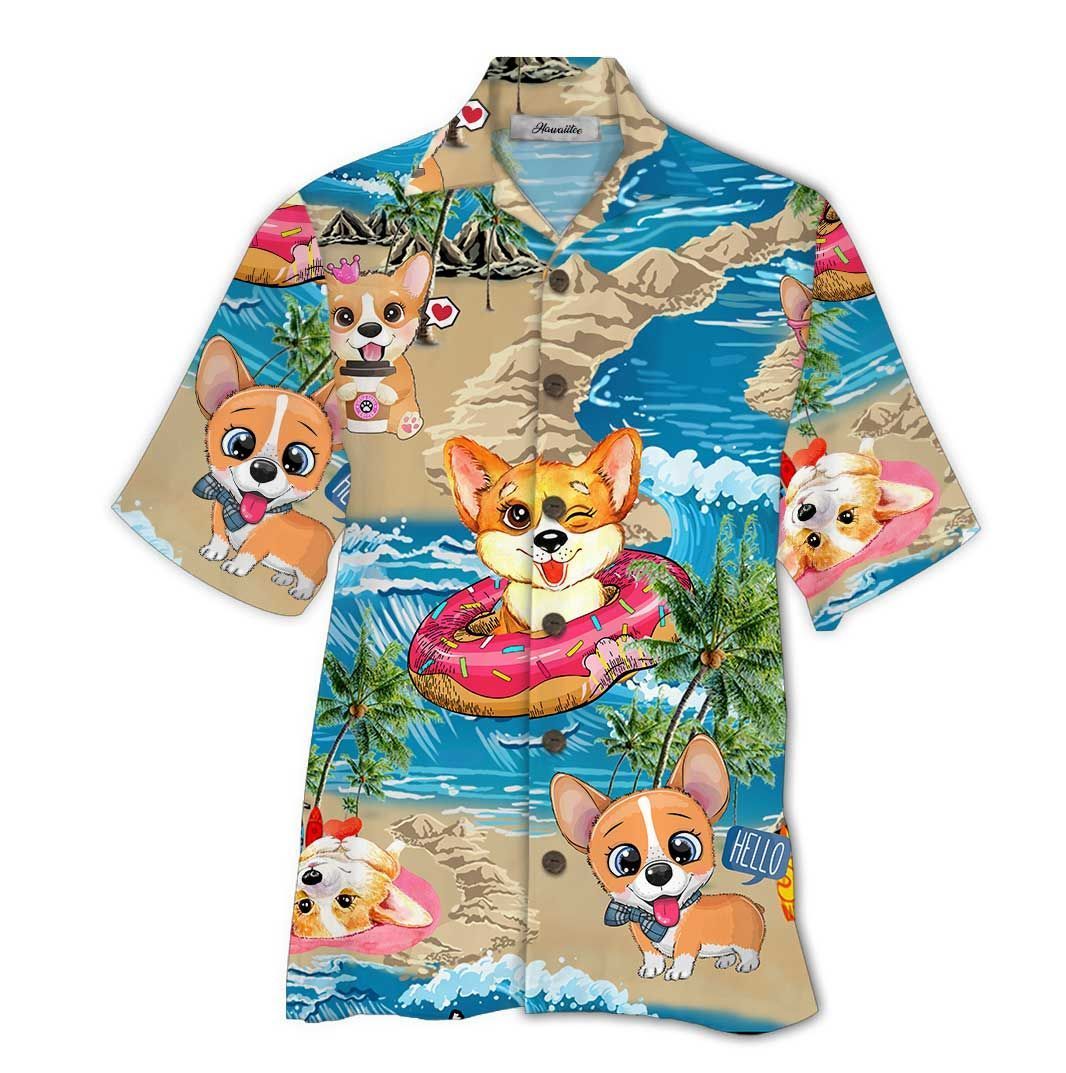 Corgi Colorful Amazing Design Unisex Hawaiian Shirt For Men And Women Dhc17062174