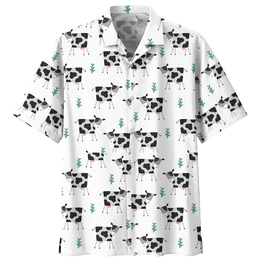 Cow  White Unique Design Unisex Hawaiian Shirt For Men And Women Dhc17063761