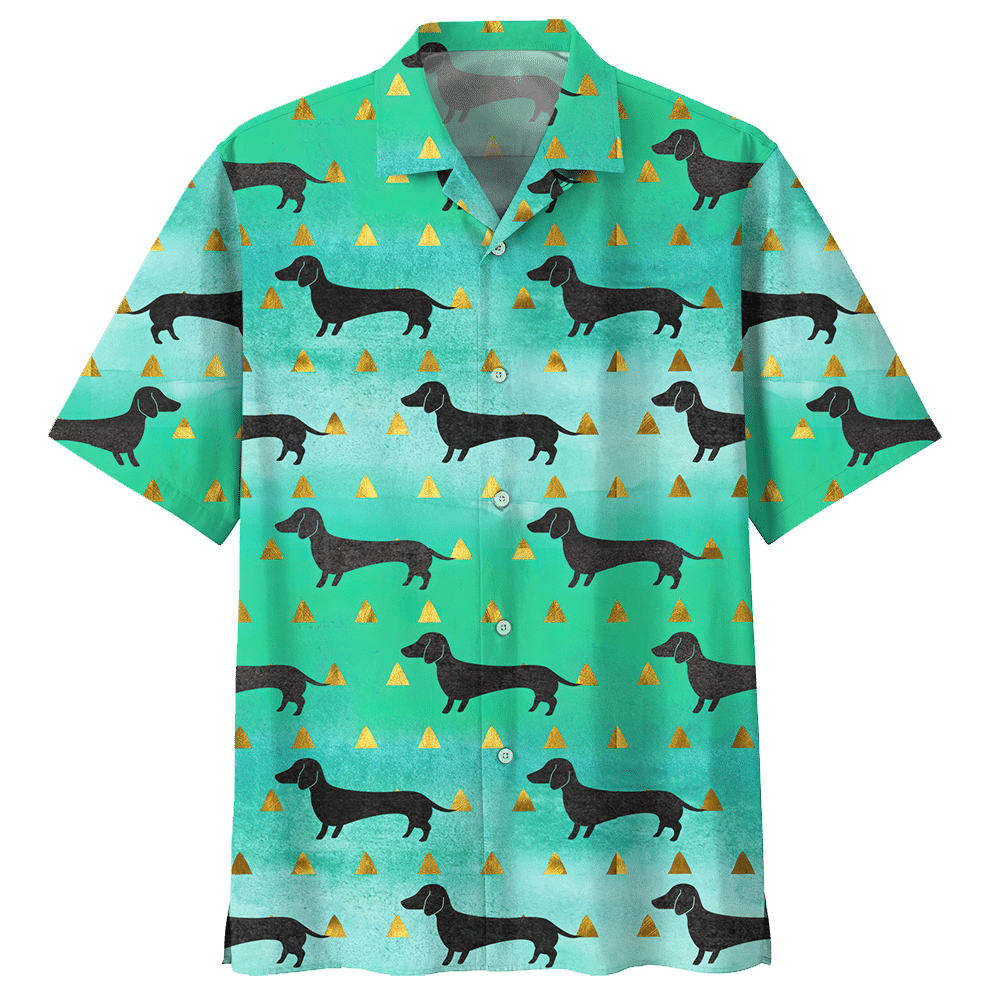 Dachshund Blue Unique Design Unisex Hawaiian Shirt For Men And Women Dhc17063044