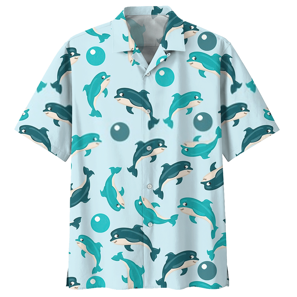 Dolphin  Blue Nice Design Unisex Hawaiian Shirt For Men And Women Dhc17062813