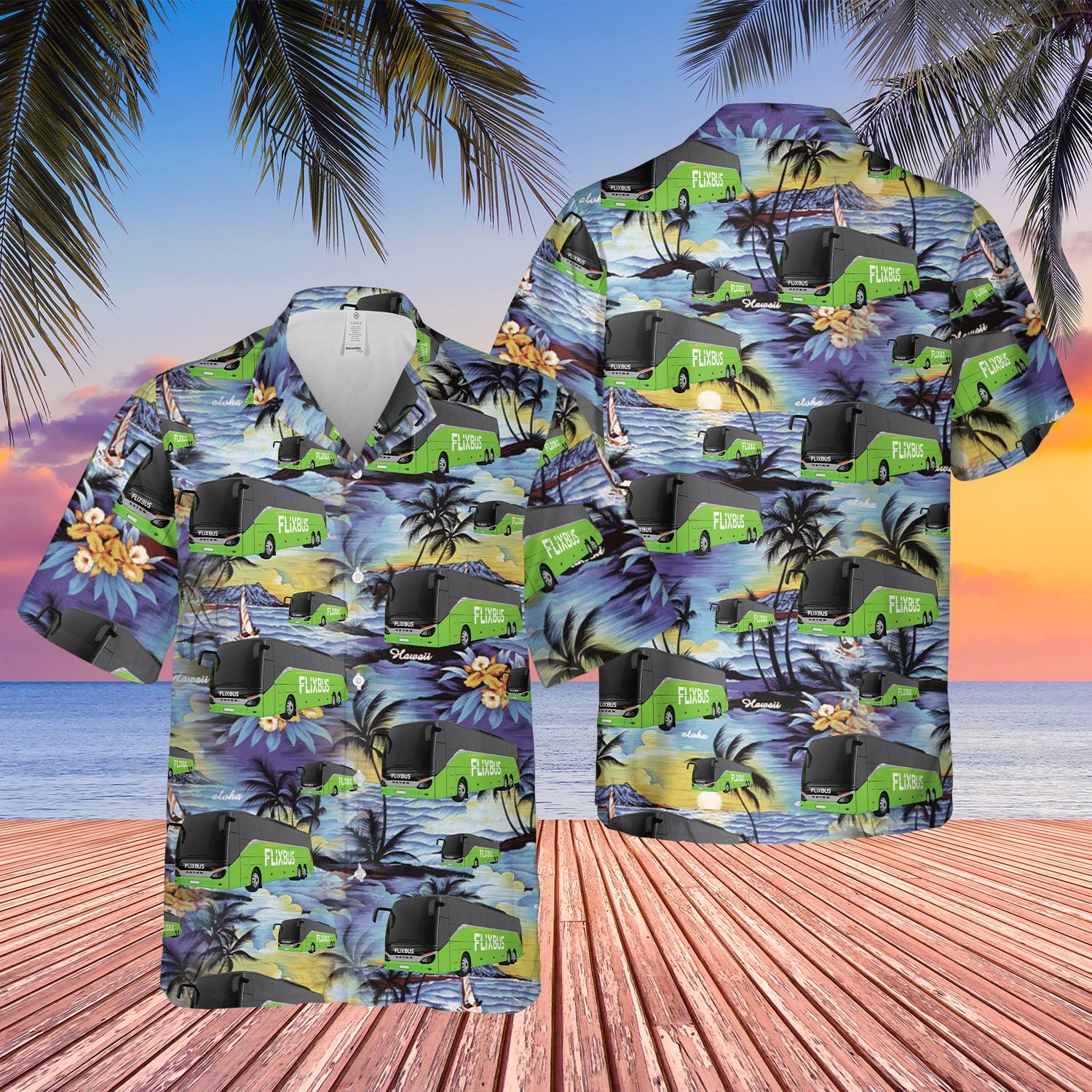 German Flixbus  Green High Quality Unisex Hawaiian Shirt For Men And Women Dhc17063186