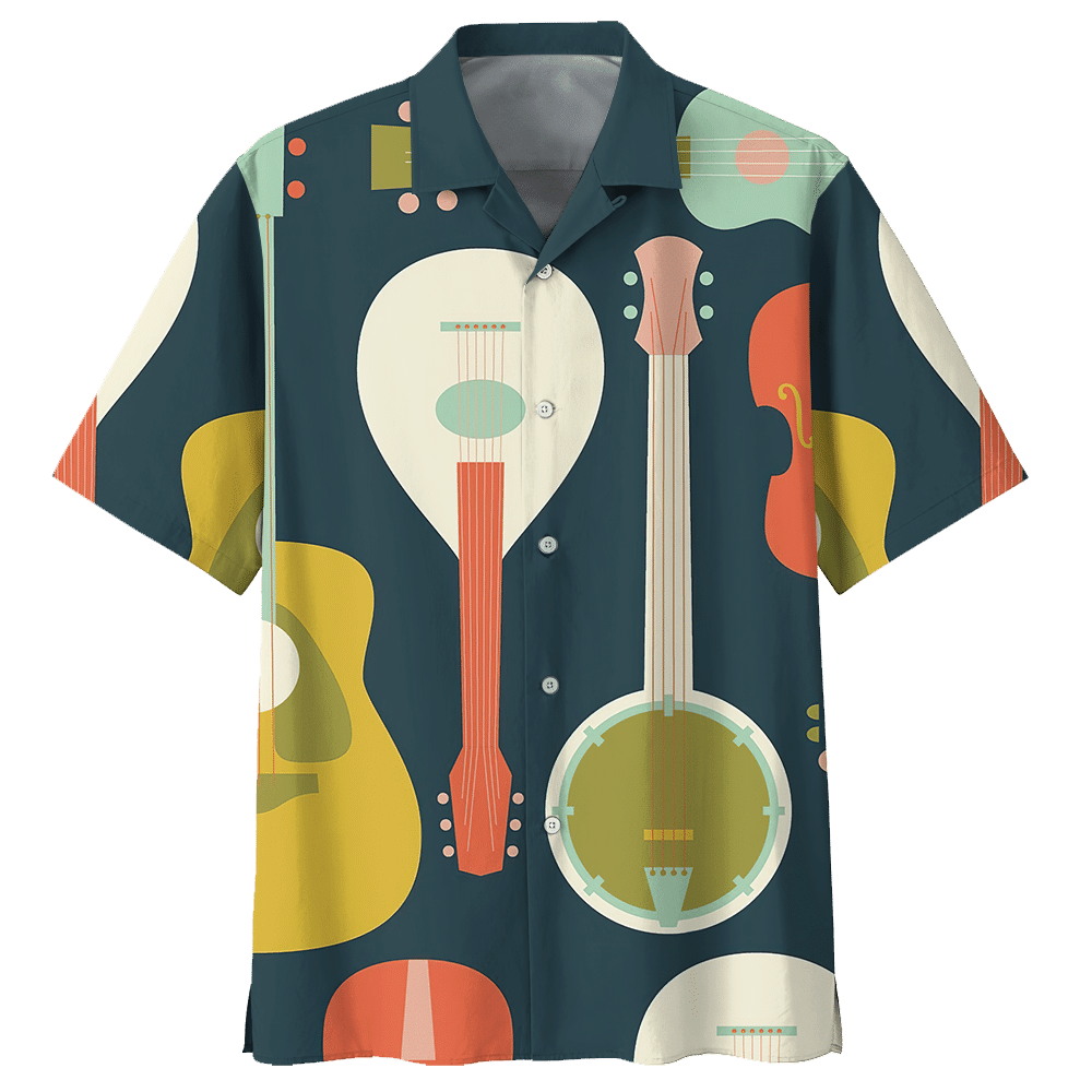 Guitar Blue Amazing Design Unisex Hawaiian Shirt For Men And Women Dhc17062521