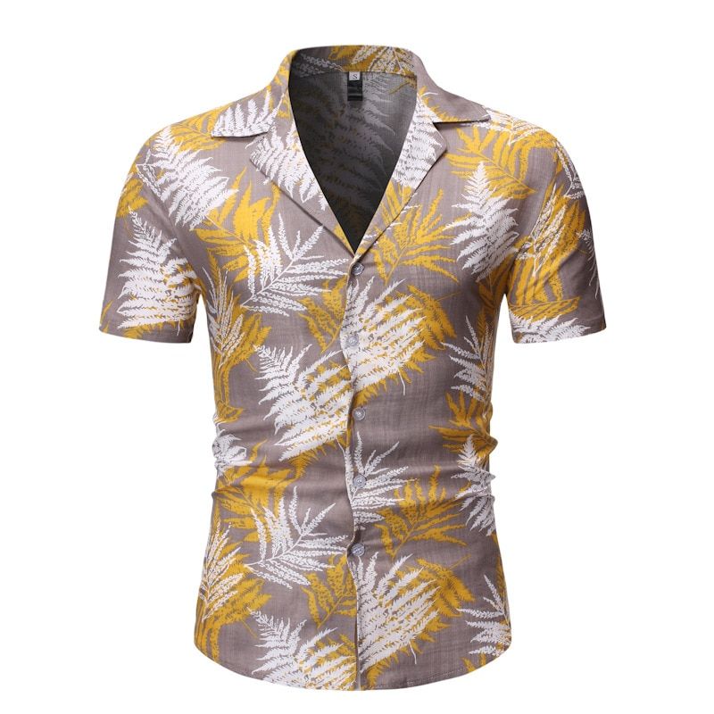 Leaves  Gray Nice Design Unisex Hawaiian Shirt For Men And Women Dhc17064173