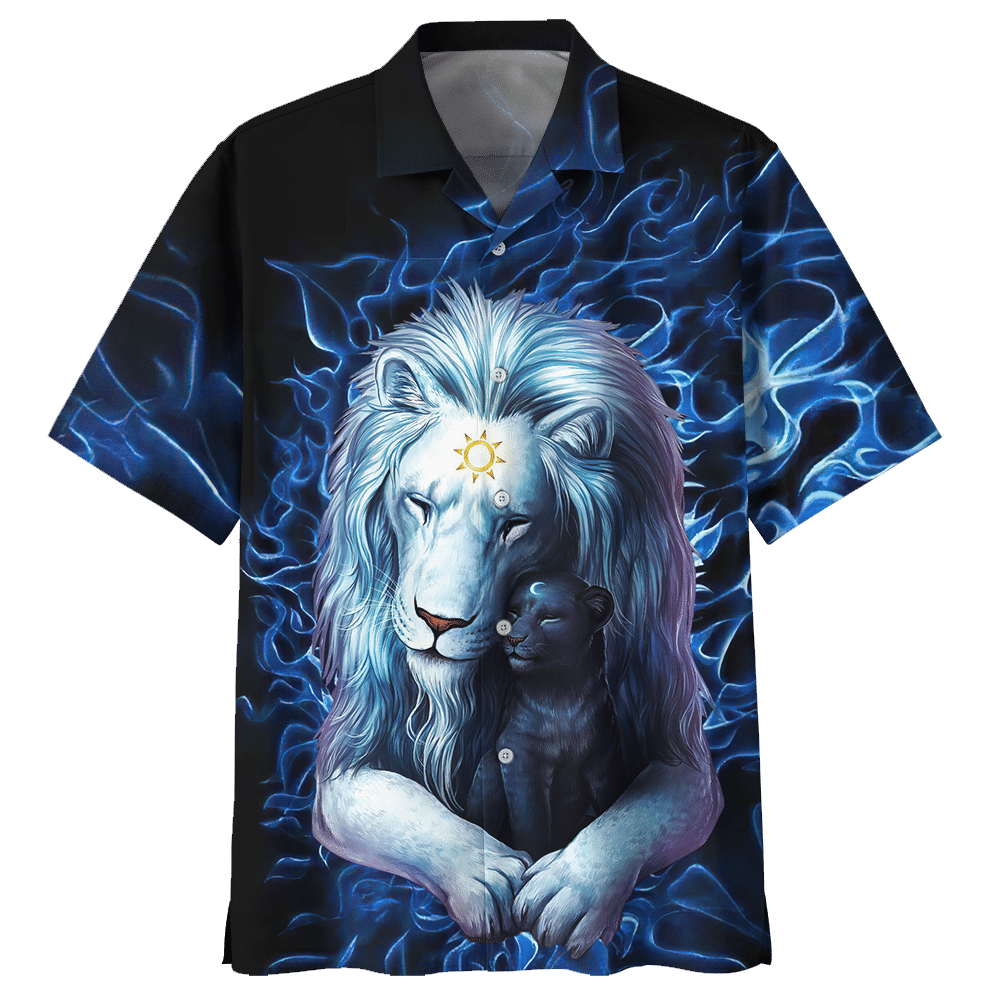 Lion Blue Awesome Design Unisex Hawaiian Shirt For Men And Women Dhc17062929
