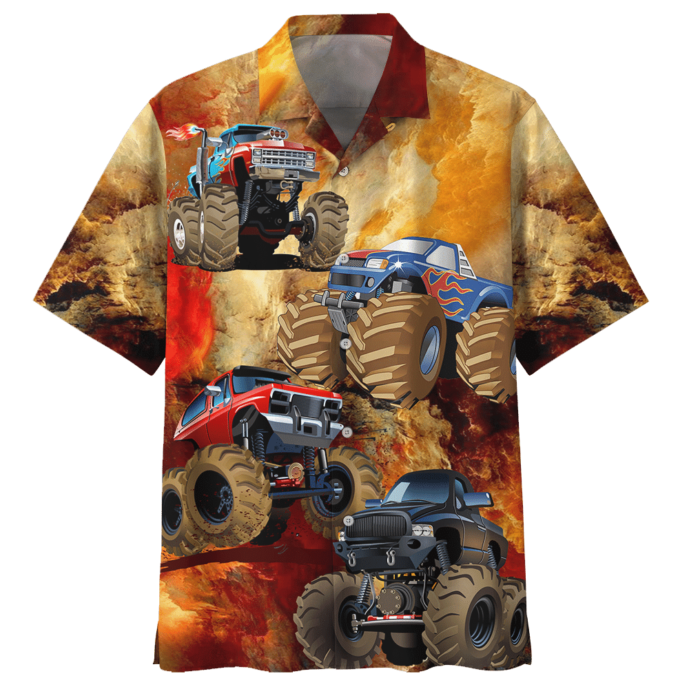 Monster Truck Red Unique Design Unisex Hawaiian Shirt For Men And Women Dhc17062699