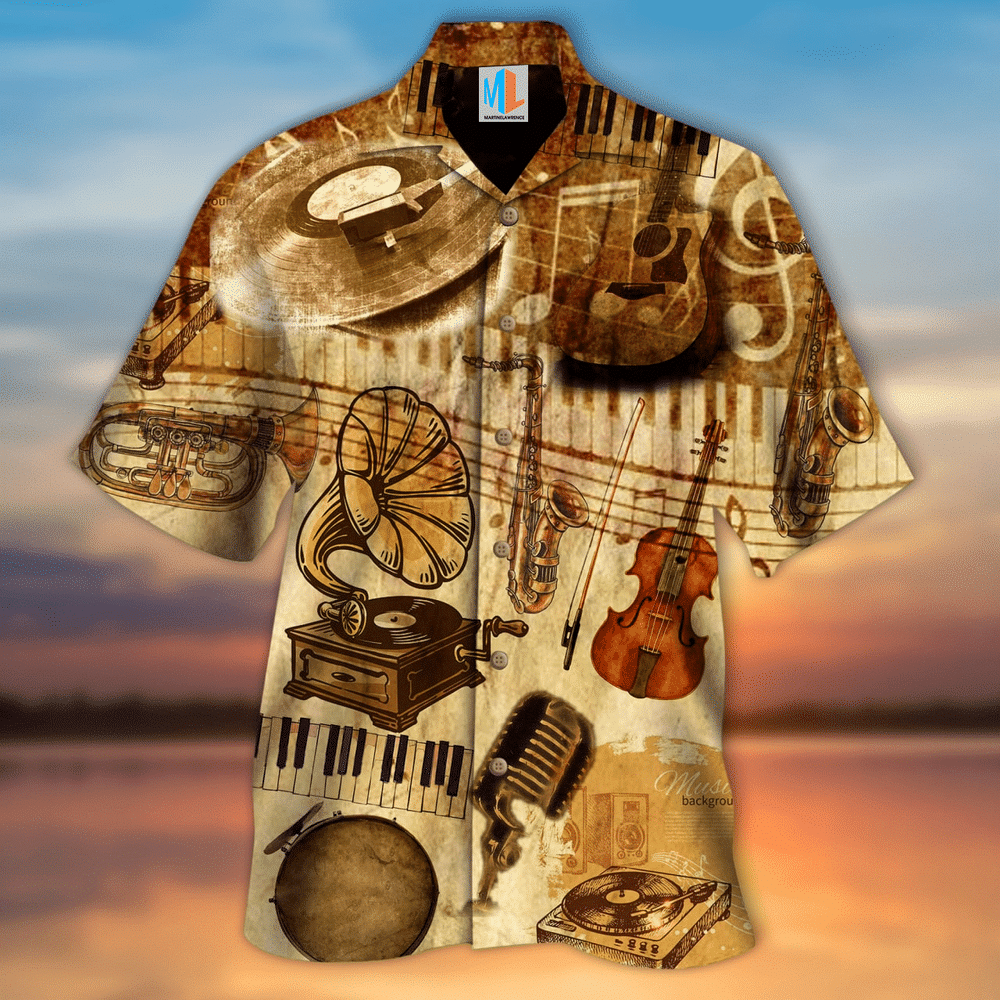 Musical Instruments Tan Amazing Design Unisex Hawaiian Shirt For Men And Women Dhc17062417
