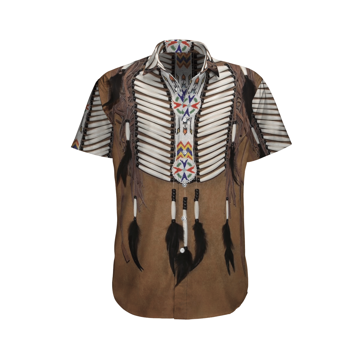 Native America   Khaki High Quality Unisex Hawaiian Shirt For Men And Women Dhc17063502