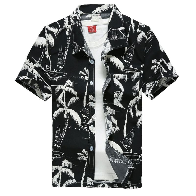 Palm Tree  Black High Quality Unisex Hawaiian Shirt For Men And Women Dhc17064159