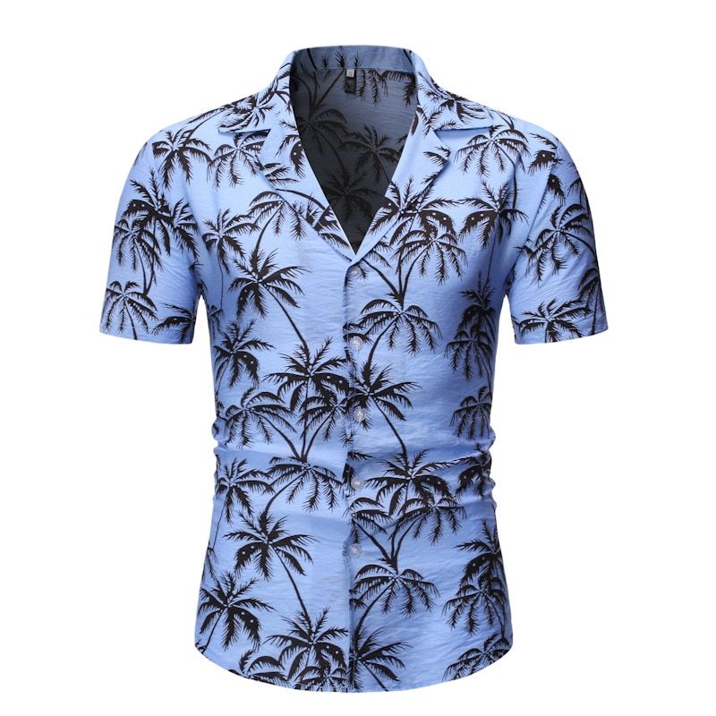 Palm Tree  Blue Nice Design Unisex Hawaiian Shirt For Men And Women Dhc17064168