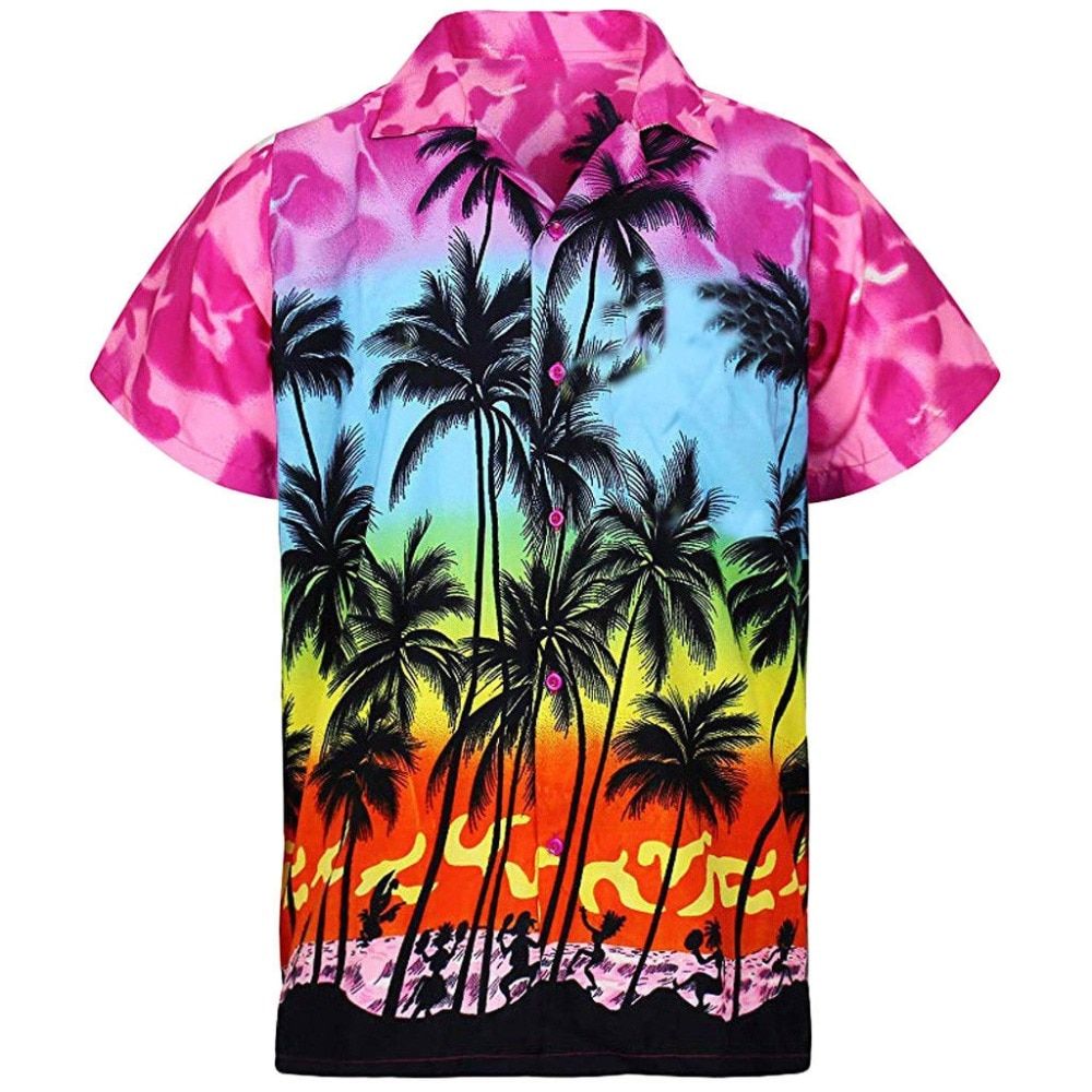 Palm Tree  Pink Nice Design Unisex Hawaiian Shirt For Men And Women Dhc17064153