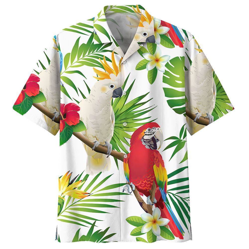 Parrot White Awesome Design Unisex Hawaiian Shirt For Men And Women Dhc17062991