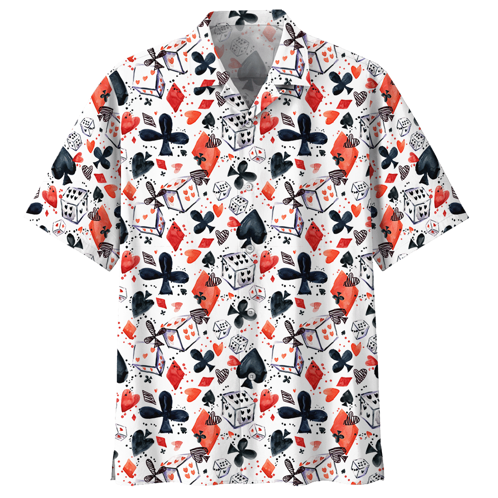 Poker White Nice Design Unisex Hawaiian Shirt For Men And Women Dhc17062847