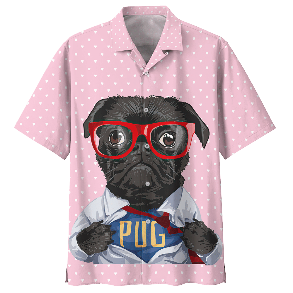 Pug Pink High Quality Unisex Hawaiian Shirt For Men And Women Dhc17063088
