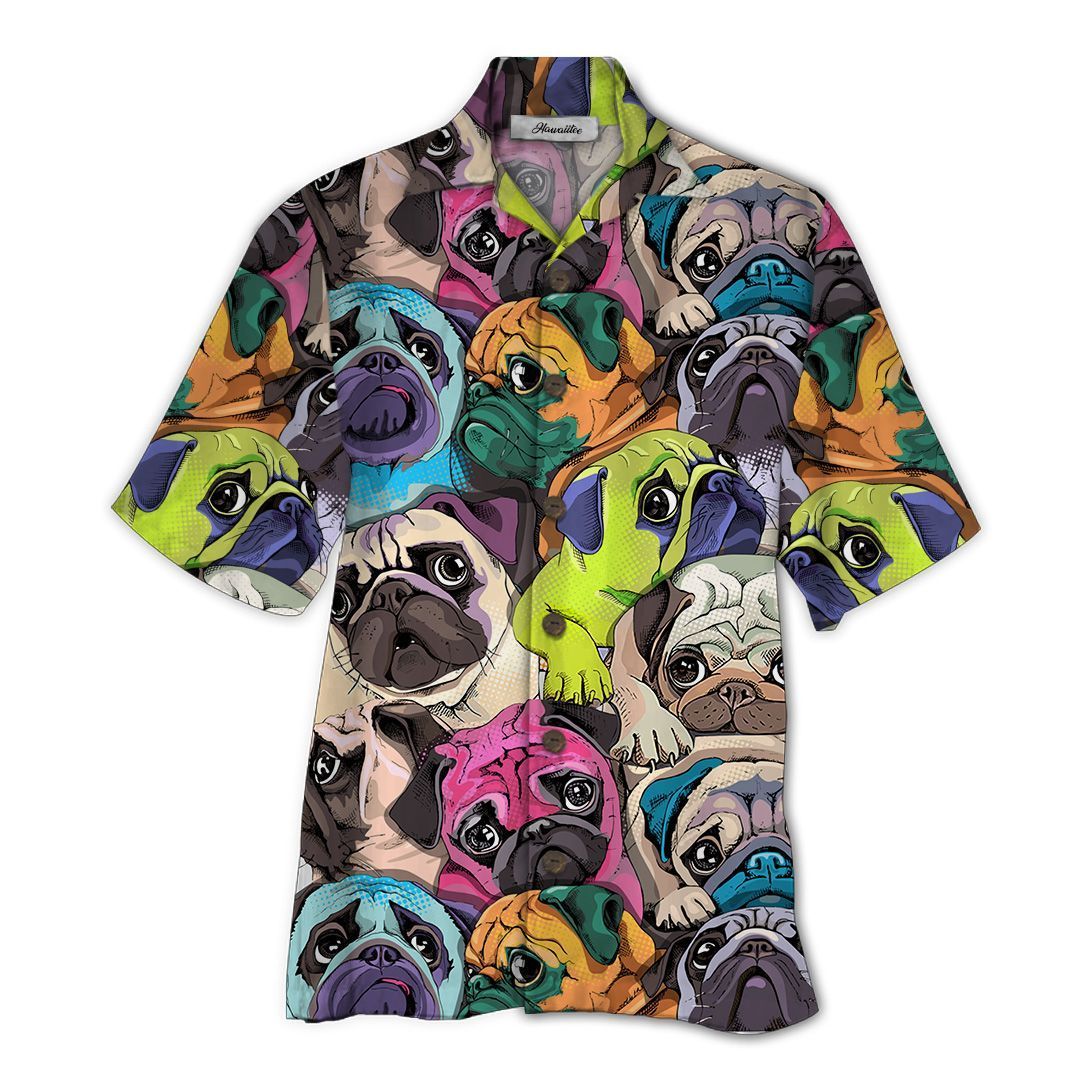 Pugs Colorful High Quality Unisex Hawaiian Shirt For Men And Women Dhc17062166