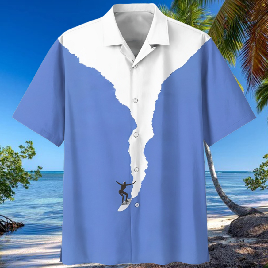 Surfing Blue Awesome Design Unisex Hawaiian Shirt