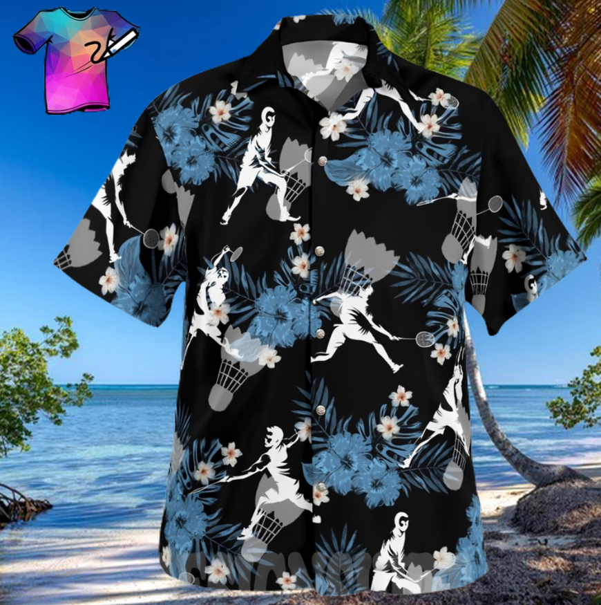 The best selling Badminton Players All Over Print Hawaiian Shirt