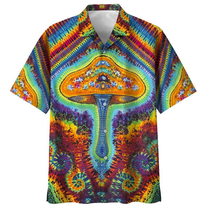 Trippy Mushroom   Colorful Awesome Design Unisex Hawaiian Shirt For Men And Women Dhc17063945