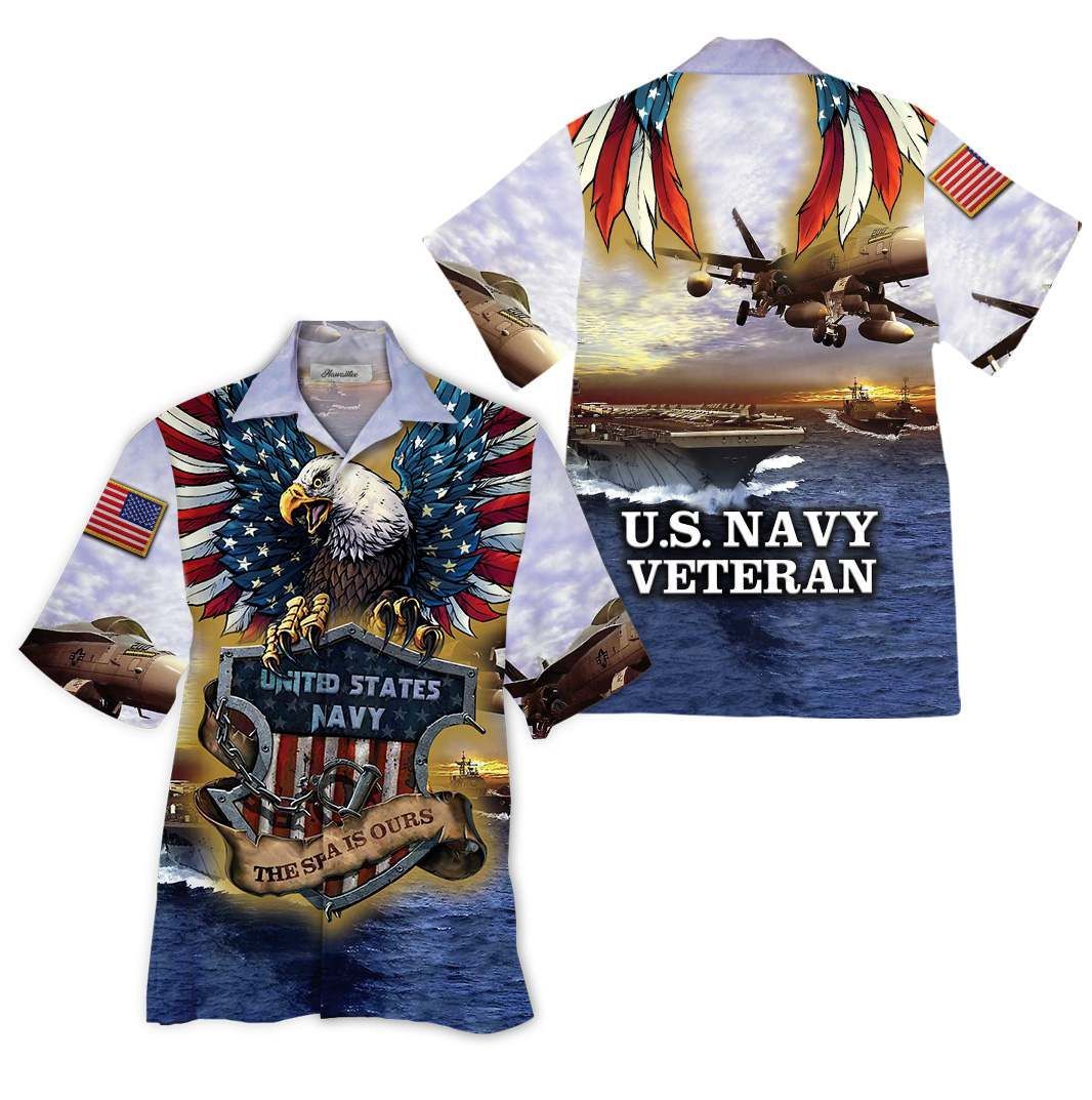 Us Navy Veteran Colorful Awesome Design Unisex Hawaiian Shirt For Men And Women Dhc17062295