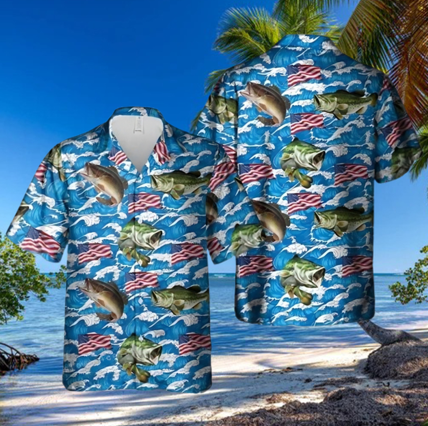 Usa Largemouth Bass Fishing Hawaiian Shirt