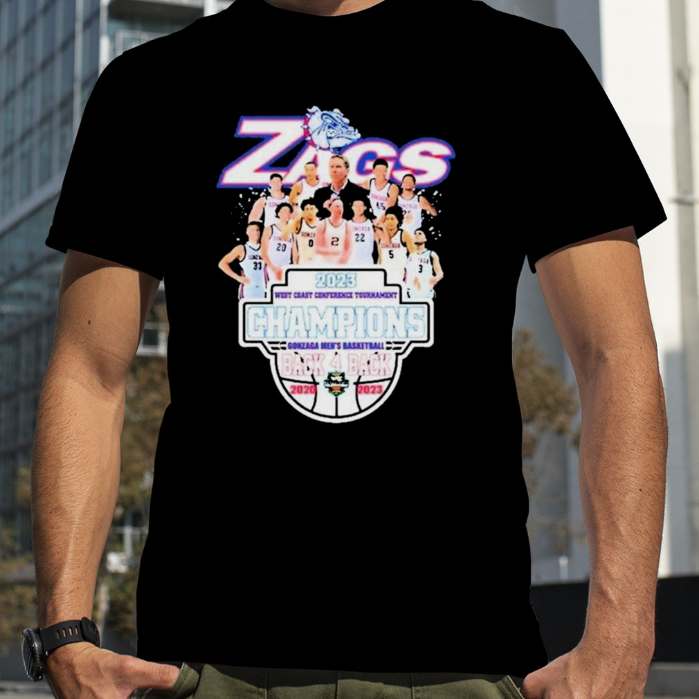 Zags 2023 West Coast Conference Tournament Champions Gonzaga Men’s Basketball Back 4 Back 2020-2023 shirt