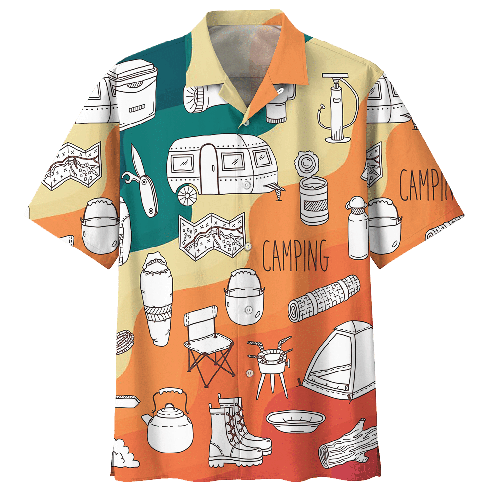 Camping Orange Unique Design Unisex Hawaiian Shirt For Men And Women Dhc17062865