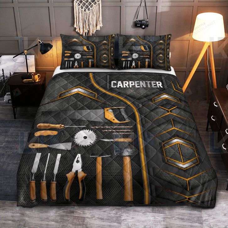 Carpenter Carbon Pattern Quilt Bedding Set