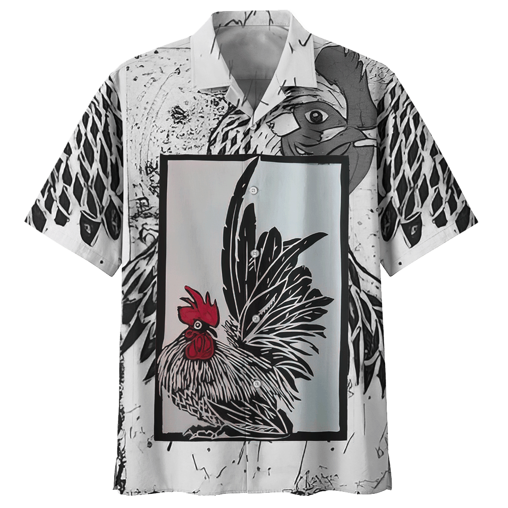 Chicken   Gray Awesome Design Unisex Hawaiian Shirt For Men And Women Dhc17063653