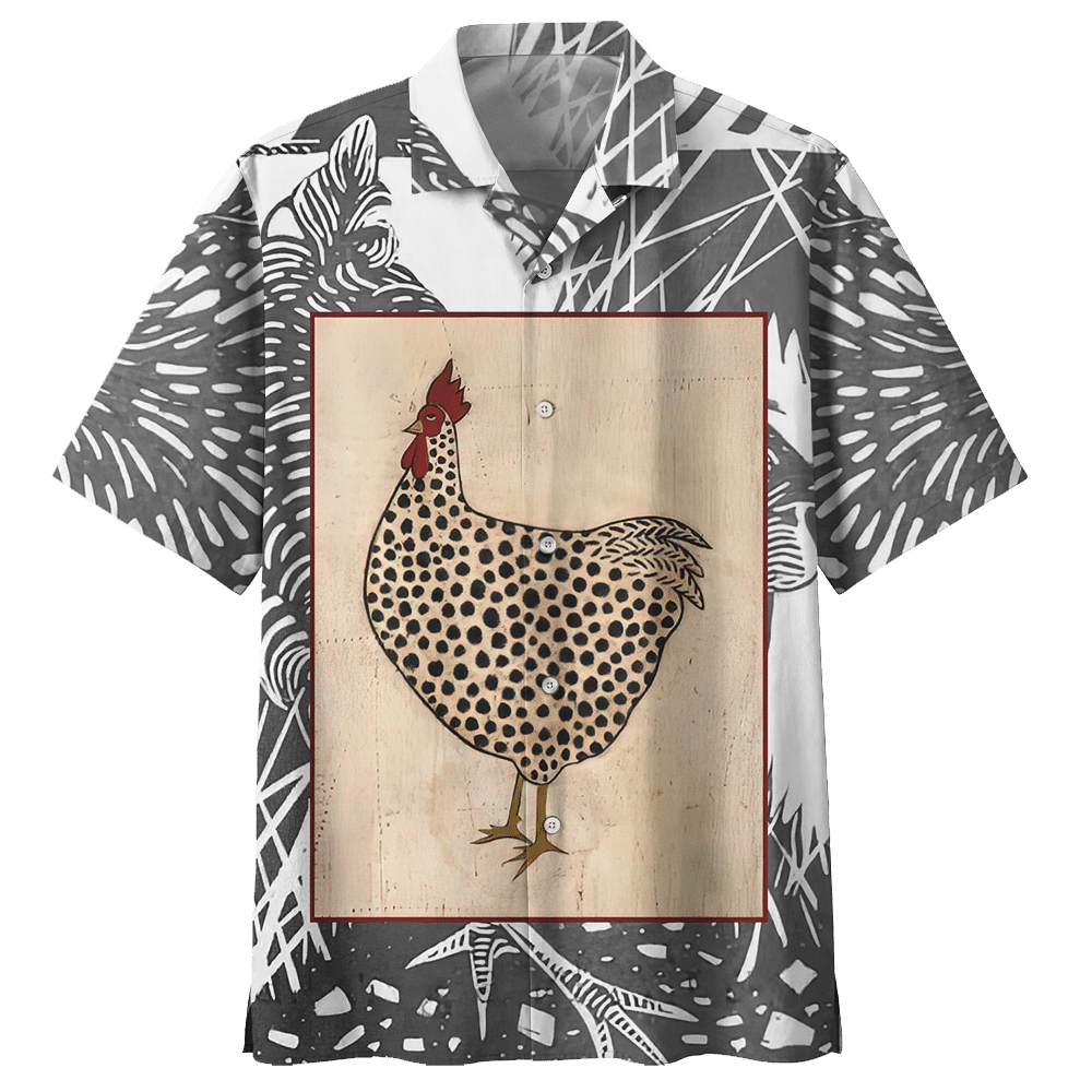 Chicken   Gray Unique Design Unisex Hawaiian Shirt For Men And Women Dhc17063654