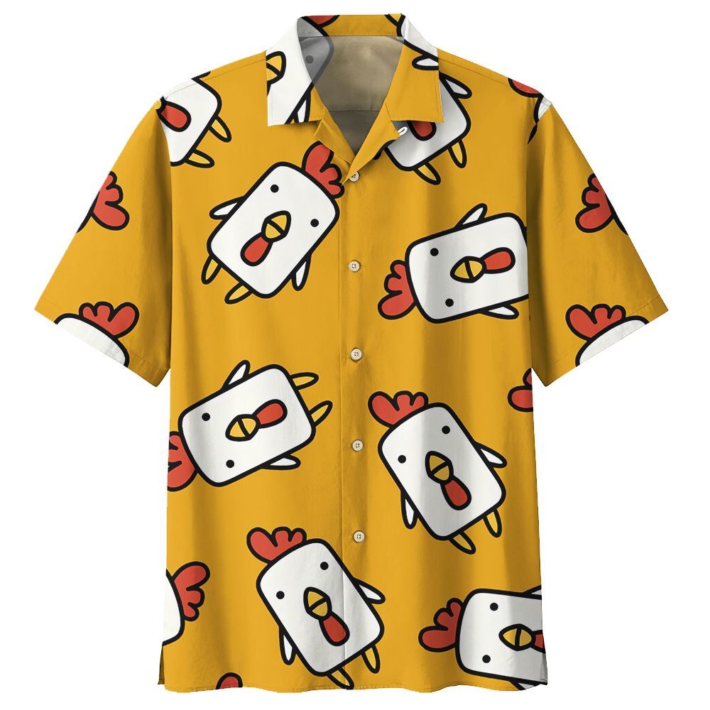 Chicken   Orange High Quality Unisex Hawaiian Shirt For Men And Women Dhc17063698