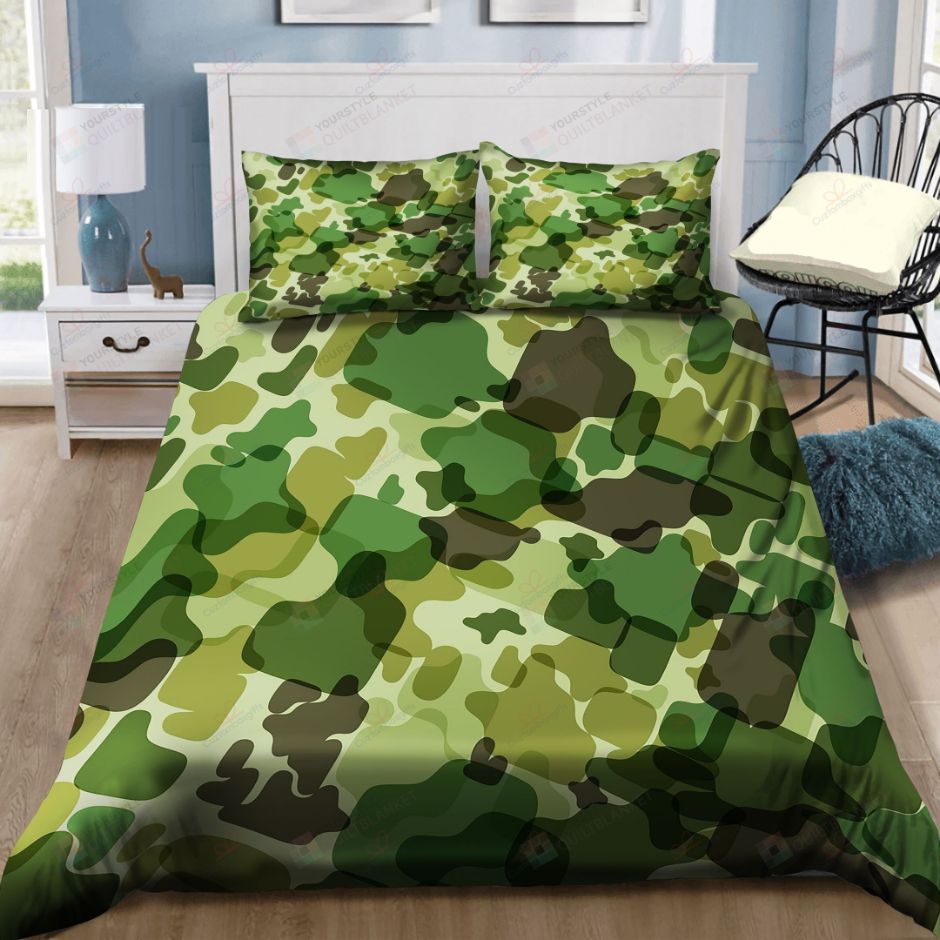 Green Army Camo Bedding Set