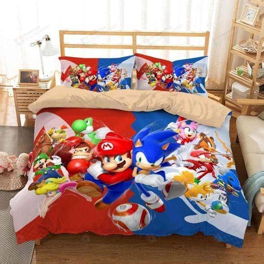 Mario And Sonic Bedding Set