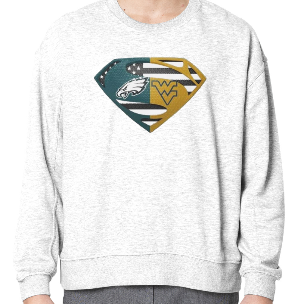 Superman philadelphia eagles american flag shirt, hoodie, sweater