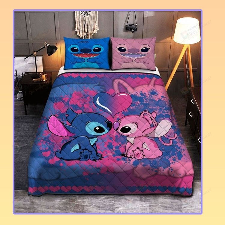 Stitch And Angel Bedspread Bedding Set
