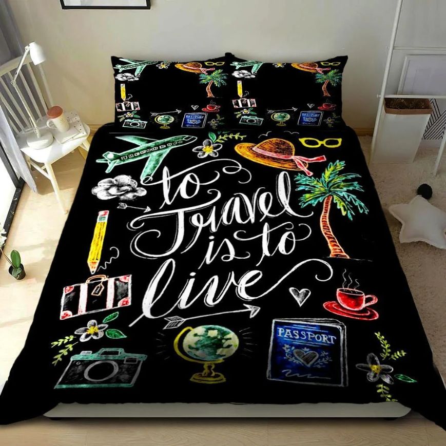 To Travel Is To Live Cotton Bedding Sets