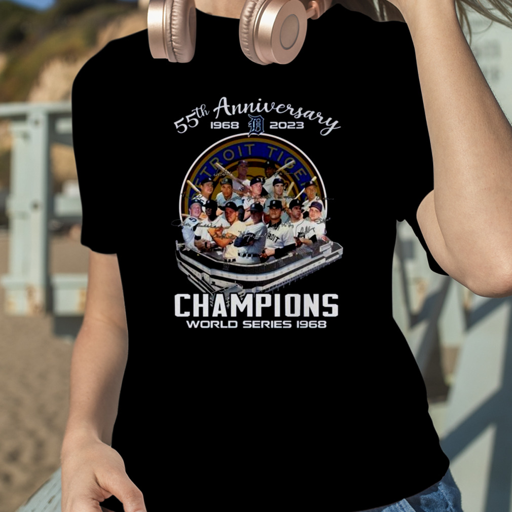 55th Anniversary 1968 - 2023 Detroit Tigers Champions World Series 1968 T- Shirt - Limited Edition - Torunstyle